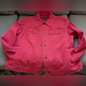 Lauren Ralph Lauren Red Denim Jacket